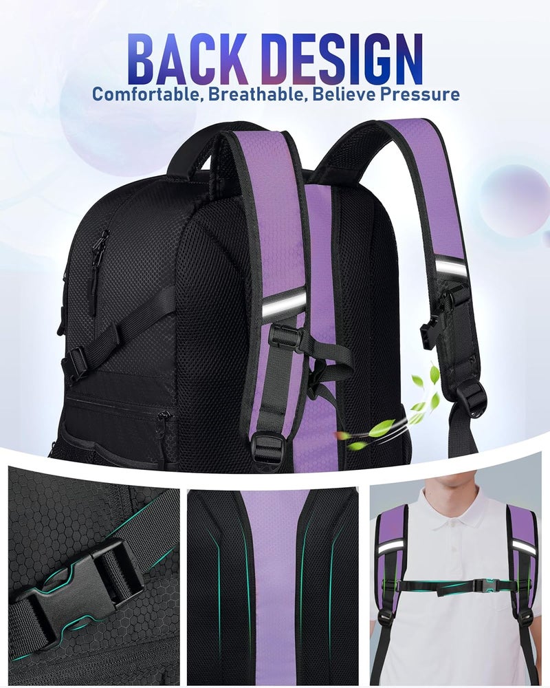 LOINTET Bowling Ball Bag, Single Bowling Backpack with Shoe Totes Bag Up to Size 16, Padded Ball Holder Bag, Accessories Gifts for Lovers/Player, Black - Image 5